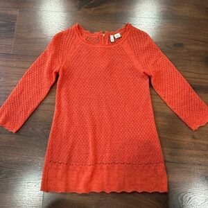 Anthro - Moth - Thousand Carat Pullover Sweater Orange color Sz XS